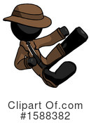 Black Design Mascot Clipart #1588382 by Leo Blanchette