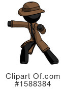 Black Design Mascot Clipart #1588384 by Leo Blanchette