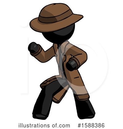 Royalty-Free (RF) Black Design Mascot Clipart Illustration by Leo Blanchette - Stock Sample #1588386