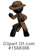 Black Design Mascot Clipart #1588386 by Leo Blanchette