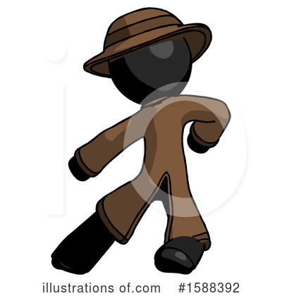 Royalty-Free (RF) Black Design Mascot Clipart Illustration by Leo Blanchette - Stock Sample #1588392