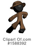 Black Design Mascot Clipart #1588392 by Leo Blanchette