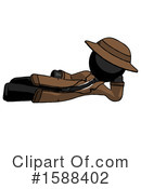 Black Design Mascot Clipart #1588402 by Leo Blanchette