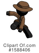Black Design Mascot Clipart #1588406 by Leo Blanchette