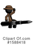 Black Design Mascot Clipart #1588418 by Leo Blanchette