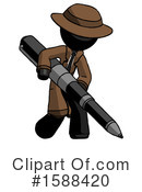 Black Design Mascot Clipart #1588420 by Leo Blanchette