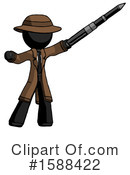 Black Design Mascot Clipart #1588422 by Leo Blanchette