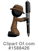 Black Design Mascot Clipart #1588426 by Leo Blanchette