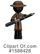 Black Design Mascot Clipart #1588428 by Leo Blanchette