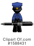 Black Design Mascot Clipart #1588431 by Leo Blanchette