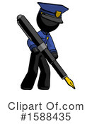Black Design Mascot Clipart #1588435 by Leo Blanchette