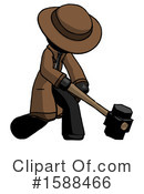 Black Design Mascot Clipart #1588466 by Leo Blanchette