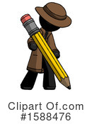 Black Design Mascot Clipart #1588476 by Leo Blanchette