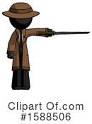 Black Design Mascot Clipart #1588506 by Leo Blanchette