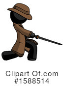 Black Design Mascot Clipart #1588514 by Leo Blanchette