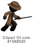 Black Design Mascot Clipart #1588520 by Leo Blanchette