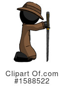 Black Design Mascot Clipart #1588522 by Leo Blanchette