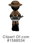 Black Design Mascot Clipart #1588534 by Leo Blanchette