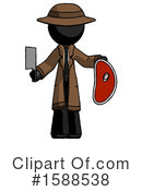 Black Design Mascot Clipart #1588538 by Leo Blanchette