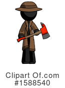 Black Design Mascot Clipart #1588540 by Leo Blanchette