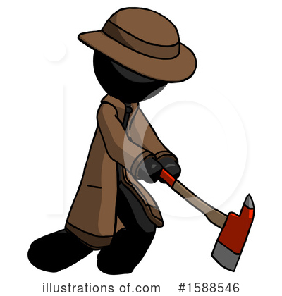Royalty-Free (RF) Black Design Mascot Clipart Illustration by Leo Blanchette - Stock Sample #1588546