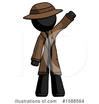 Royalty-Free (RF) Black Design Mascot Clipart Illustration by Leo Blanchette - Stock Sample #1588564