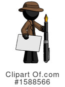 Black Design Mascot Clipart #1588566 by Leo Blanchette