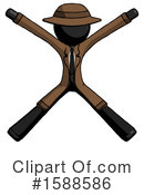 Black Design Mascot Clipart #1588586 by Leo Blanchette