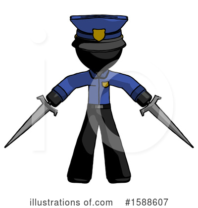 Royalty-Free (RF) Black Design Mascot Clipart Illustration by Leo Blanchette - Stock Sample #1588607
