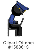 Black Design Mascot Clipart #1588613 by Leo Blanchette