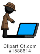 Black Design Mascot Clipart #1588614 by Leo Blanchette