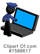 Black Design Mascot Clipart #1588617 by Leo Blanchette
