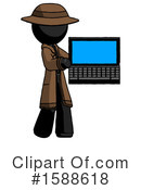 Black Design Mascot Clipart #1588618 by Leo Blanchette