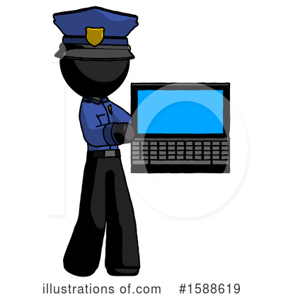 Royalty-Free (RF) Black Design Mascot Clipart Illustration by Leo Blanchette - Stock Sample #1588619