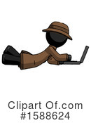 Black Design Mascot Clipart #1588624 by Leo Blanchette