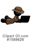 Black Design Mascot Clipart #1588626 by Leo Blanchette