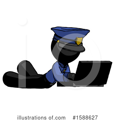 Royalty-Free (RF) Black Design Mascot Clipart Illustration by Leo Blanchette - Stock Sample #1588627