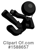 Black Design Mascot Clipart #1588657 by Leo Blanchette