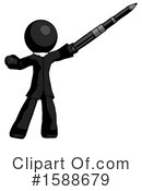Black Design Mascot Clipart #1588679 by Leo Blanchette