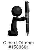 Black Design Mascot Clipart #1588681 by Leo Blanchette