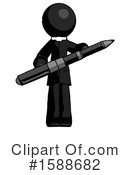 Black Design Mascot Clipart #1588682 by Leo Blanchette
