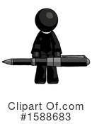 Black Design Mascot Clipart #1588683 by Leo Blanchette