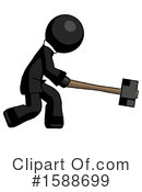 Black Design Mascot Clipart #1588699 by Leo Blanchette