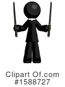 Black Design Mascot Clipart #1588727 by Leo Blanchette