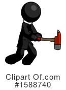 Black Design Mascot Clipart #1588740 by Leo Blanchette