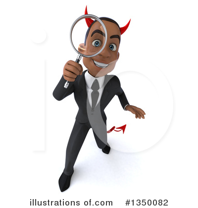 Black Devil Businessman Clipart #1350082 by Julos