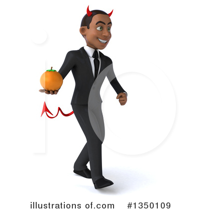 Royalty-Free (RF) Black Devil Businessman Clipart Illustration by Julos - Stock Sample #1350109