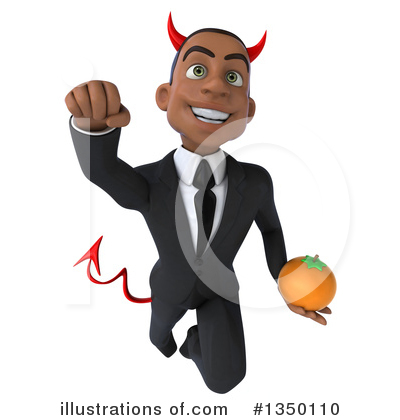 Royalty-Free (RF) Black Devil Businessman Clipart Illustration by Julos - Stock Sample #1350110