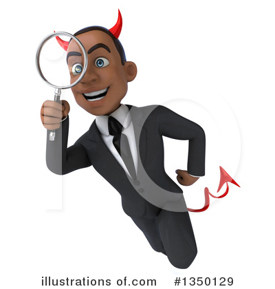 Black Devil Businessman Clipart #1350129 by Julos