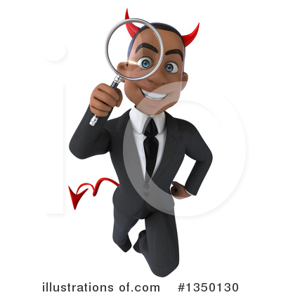 Black Devil Businessman Clipart #1350130 by Julos